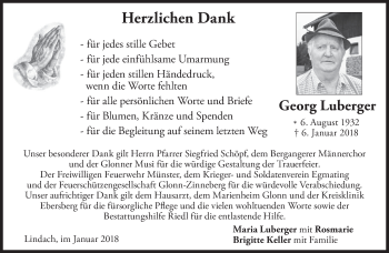 Todesanzeige von Georg Luberger von merkurtz
