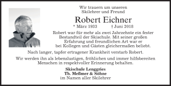 Todesanzeige von Robert Eichner von merkurtz
