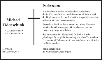 Todesanzeige von Michael Eidenschink von merkurtz