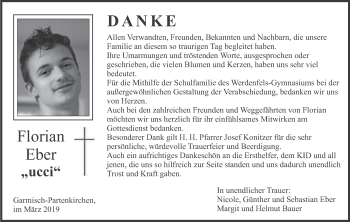 Todesanzeige von Florian Eber von merkurtz