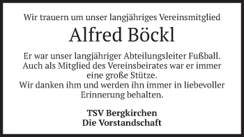 Todesanzeige von Grafing Böckl von merkurtz