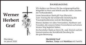 Todesanzeige von Werner Herbert Graf von merkurtz