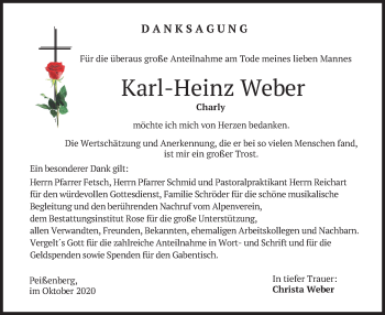 Todesanzeige von Karl-Heinz Weber von merkurtz