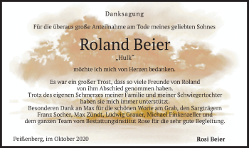 Todesanzeige von Roland Beier von merkurtz