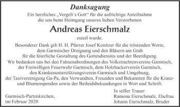 Todesanzeige von Andreas Eierschmalz von merkurtz