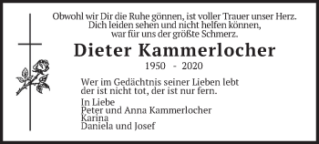 Todesanzeige von Dieter Kammerlocher von merkurtz