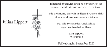 Todesanzeige von Julius Lippert von merkurtz