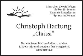 Todesanzeige von Christoph Hartung von merkurtz