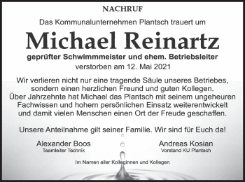 Todesanzeige von Michael Reinartz von merkurtz