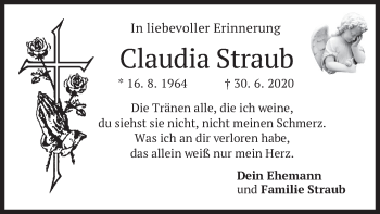 Todesanzeige von Claudia Straub von merkurtz