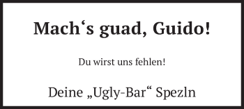 Todesanzeige von Guido  von merkurtz