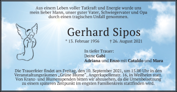 Todesanzeige von Gerhard Sios von merkurtz