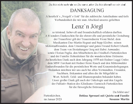 Todesanzeige von Jörg  von merkurtz