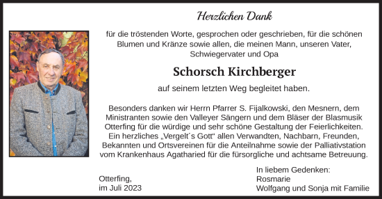 Todesanzeige von Schorsch Kirchberger von merkurtz