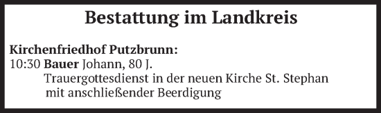 Todesanzeige von Bestattungen vom 23.12.2024 von merkurtz