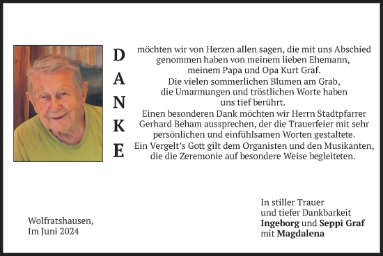 Todesanzeige von Kurt Graf von merkurtz