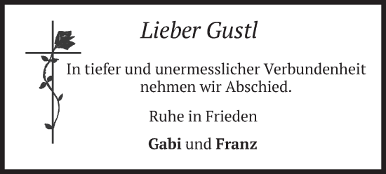 Todesanzeige von Gustl  von merkurtz