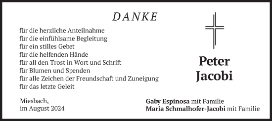 Todesanzeige von Peter Jacobi von merkurtz