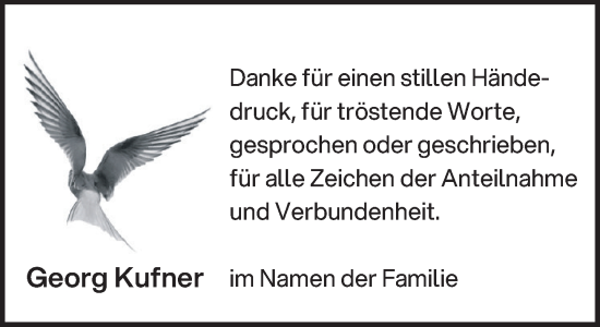 Todesanzeige von Georg Kufner von Das Gelbe Blatt Penzberg