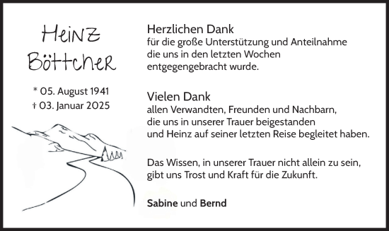 Todesanzeige von Heinz Böttcher von merkurtz