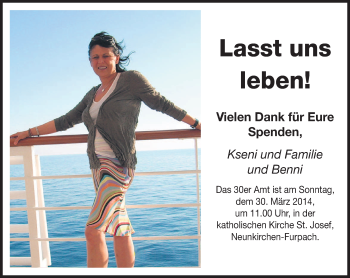Todesanzeige von Kseni  von saarbruecker_zeitung