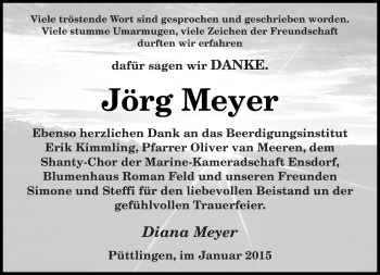 Todesanzeige von Jörg Meyer von saarbruecker_zeitung