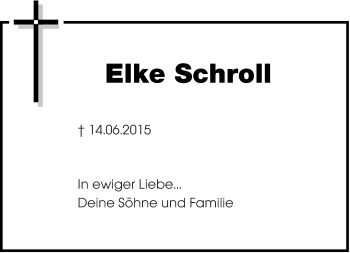 Todesanzeige von Elke Schroll von saarbruecker_zeitung