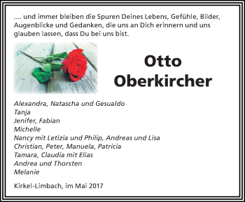 Todesanzeige von Otto Oberkircher von saarbruecker_zeitung