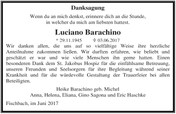 Todesanzeige von Luciano Barachino von saarbruecker_zeitung