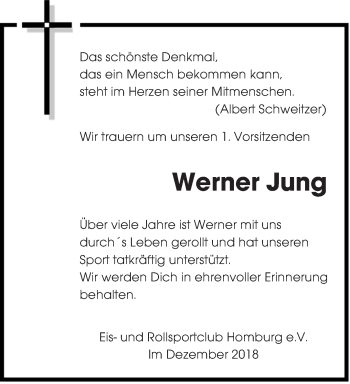 Todesanzeige von Werner Jung von saarbruecker_zeitung