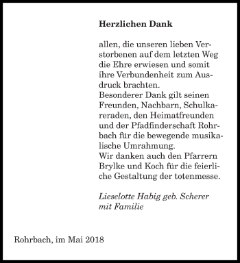 Todesanzeige von Danksagung  von saarbruecker_zeitung
