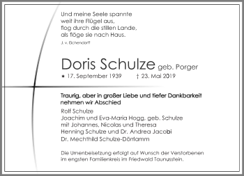 Todesanzeige von Rolf Schulze von saarbruecker_zeitung