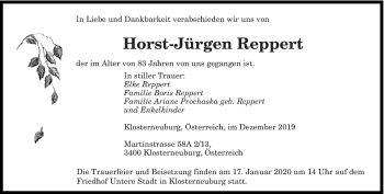 Todesanzeige von Horst-Jürgen Reppert von saarbruecker_zeitung