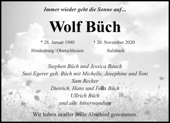 Todesanzeige von Wolf Büch von saarbruecker_zeitung