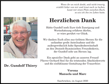 Todesanzeige von Gundolf Thiery von saarbruecker_zeitung