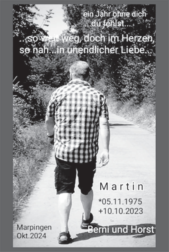 Todesanzeige von Martin  von saarbruecker_zeitung