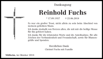 Todesanzeige von Reinhold Fuchs von trierischer_volksfreund