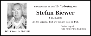 Todesanzeige von Stefan Biewer von trierischer_volksfreund
