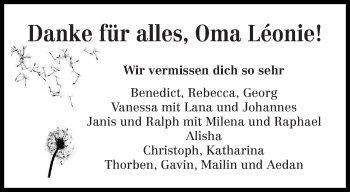 Todesanzeige von Léonie  von trierischer_volksfreund