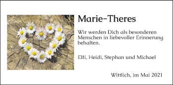 Todesanzeige von Marie-Theres  von trierischer_volksfreund