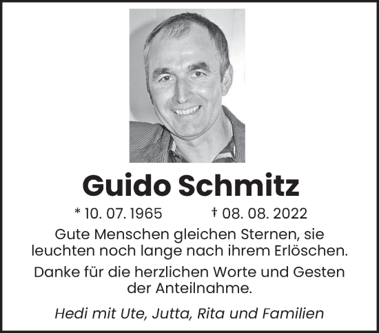 Todesanzeige von Guido Schmitz von trierischer_volksfreund