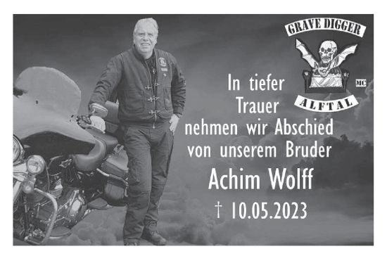 Todesanzeige von Achim Wolff von trierischer_volksfreund