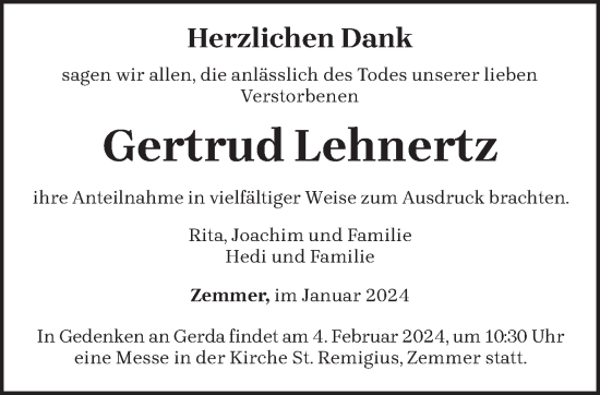 Todesanzeige von Karl Jörden von trierischer_volksfreund