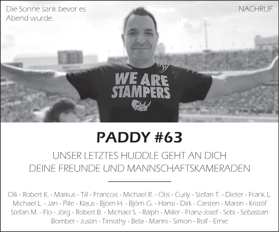 Todesanzeige von Paddy  von trierischer_volksfreund