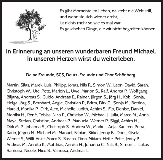Todesanzeige von Michael  von trierischer_volksfreund