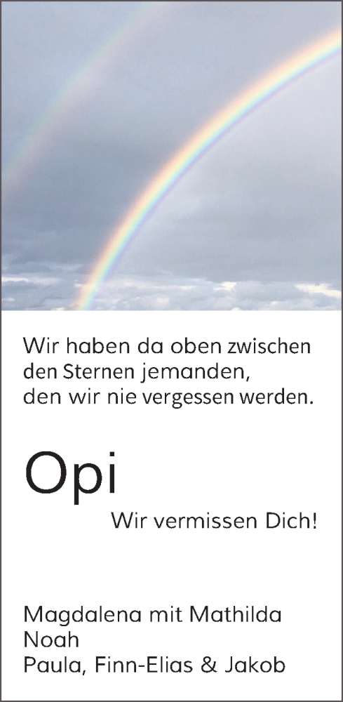 Todesanzeige von Opi  von trierischer_volksfreund