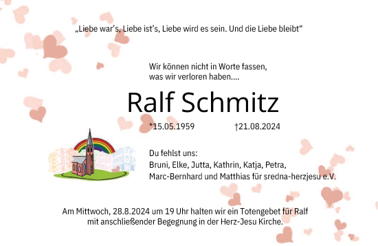 Todesanzeige von Ralf Schmitz von trierischer_volksfreund