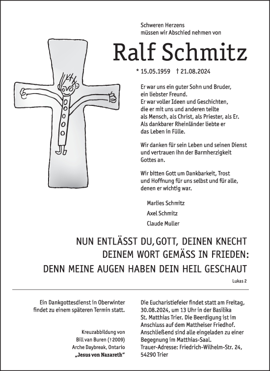 Todesanzeige von Ralf Schmitz von trierischer_volksfreund
