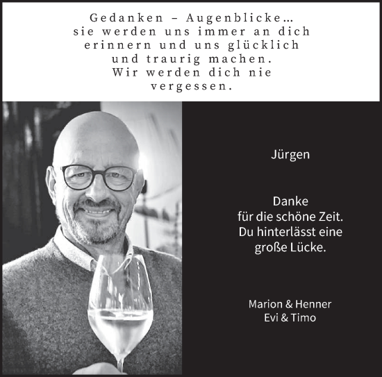 Todesanzeige von Jürgen  von trierischer_volksfreund