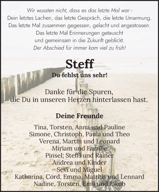 Todesanzeige von Steff  von trierischer_volksfreund